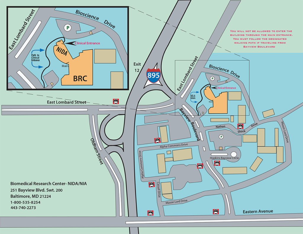 Map of the Biomedical Research Center and surrounding area